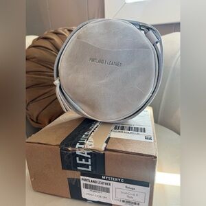Portland Leather Gray Circle Bag
